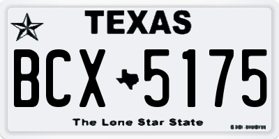 TX license plate BCX5175
