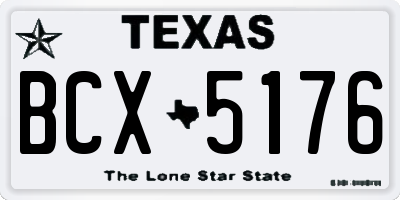 TX license plate BCX5176