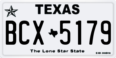 TX license plate BCX5179