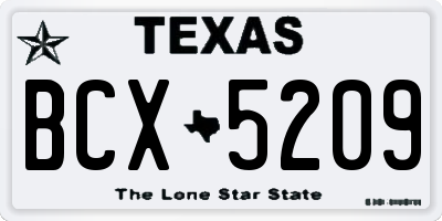 TX license plate BCX5209