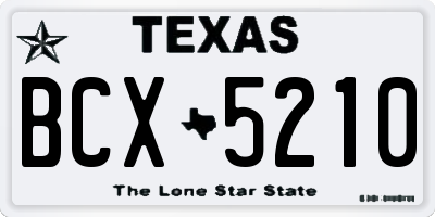 TX license plate BCX5210