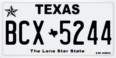 TX license plate BCX5244