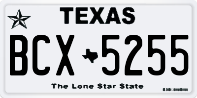 TX license plate BCX5255