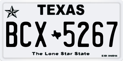 TX license plate BCX5267
