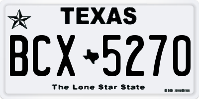 TX license plate BCX5270