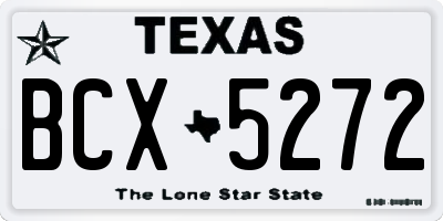 TX license plate BCX5272