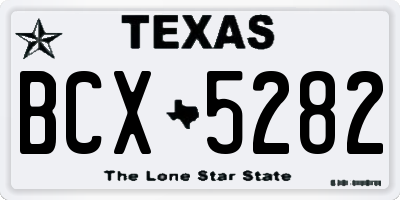 TX license plate BCX5282