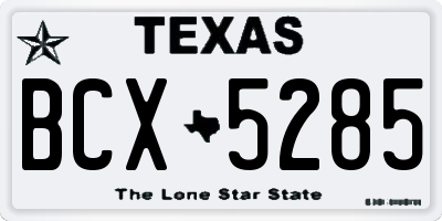 TX license plate BCX5285