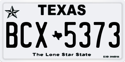 TX license plate BCX5373