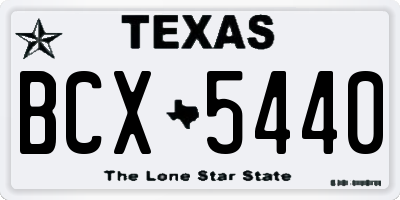 TX license plate BCX5440