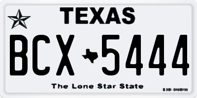 TX license plate BCX5444