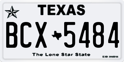 TX license plate BCX5484