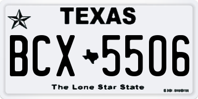 TX license plate BCX5506
