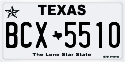 TX license plate BCX5510
