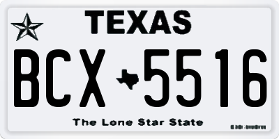 TX license plate BCX5516
