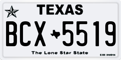 TX license plate BCX5519