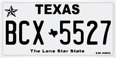 TX license plate BCX5527