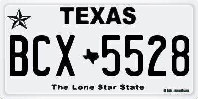 TX license plate BCX5528