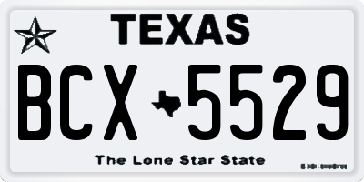 TX license plate BCX5529