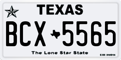 TX license plate BCX5565