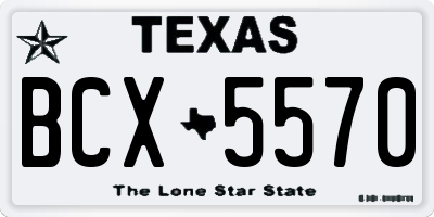 TX license plate BCX5570
