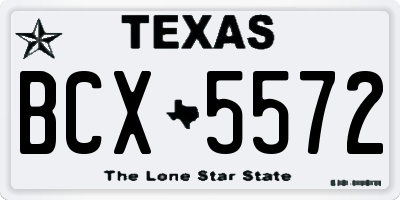 TX license plate BCX5572