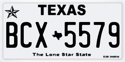 TX license plate BCX5579