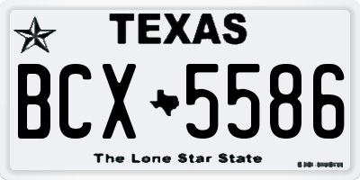 TX license plate BCX5586