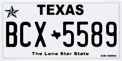 TX license plate BCX5589