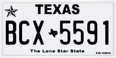 TX license plate BCX5591