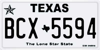 TX license plate BCX5594