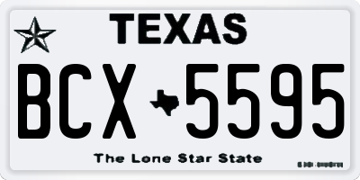 TX license plate BCX5595