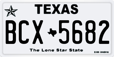 TX license plate BCX5682