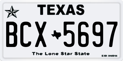 TX license plate BCX5697