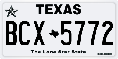 TX license plate BCX5772