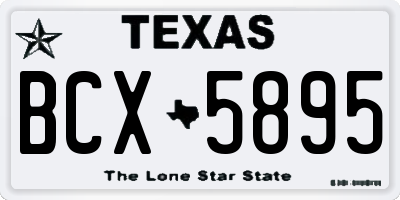 TX license plate BCX5895