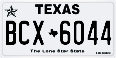 TX license plate BCX6044