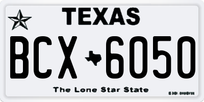 TX license plate BCX6050