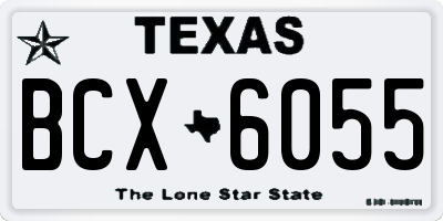 TX license plate BCX6055