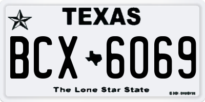 TX license plate BCX6069