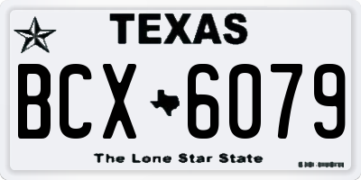 TX license plate BCX6079