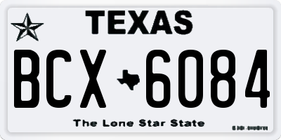 TX license plate BCX6084