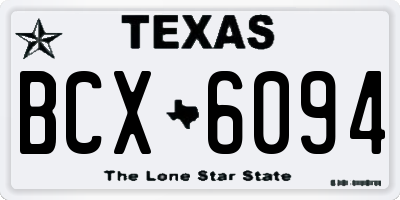 TX license plate BCX6094