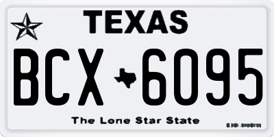 TX license plate BCX6095
