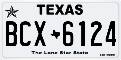 TX license plate BCX6124
