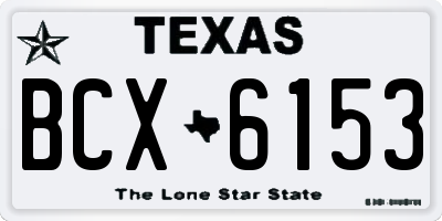 TX license plate BCX6153
