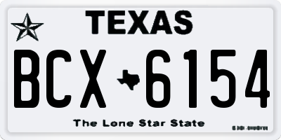 TX license plate BCX6154
