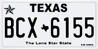 TX license plate BCX6155
