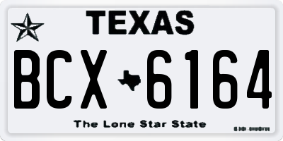 TX license plate BCX6164