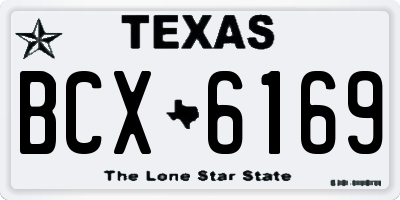 TX license plate BCX6169